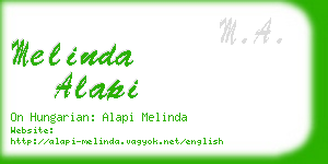 melinda alapi business card